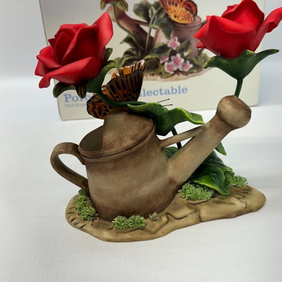 Classic Treasures Porcelain Collectable‎ Red Roses With Watering Can Ornament - Picture 12 of 16